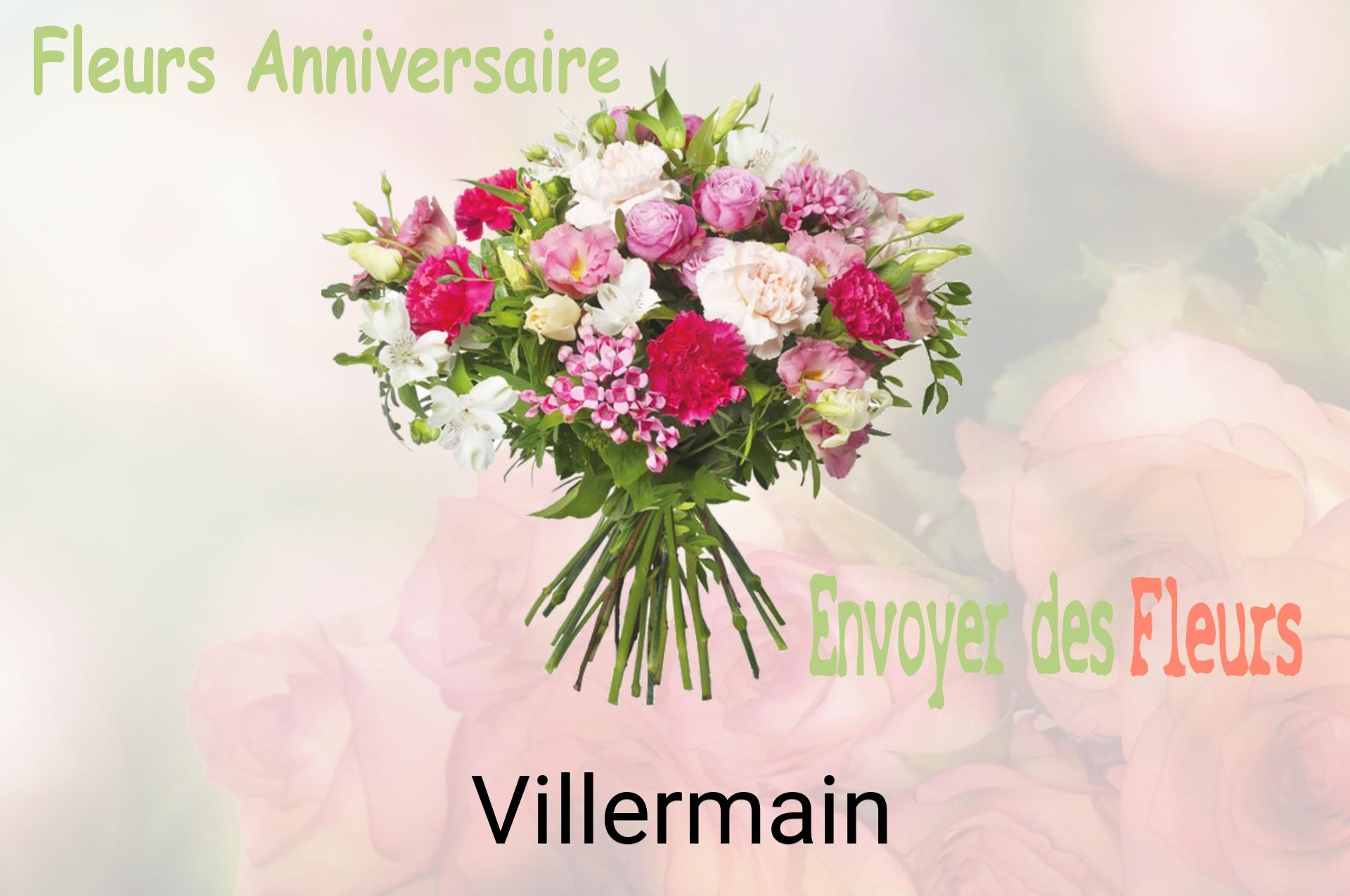 Bouquet de fleurs d’anniversaire livré à Villermain